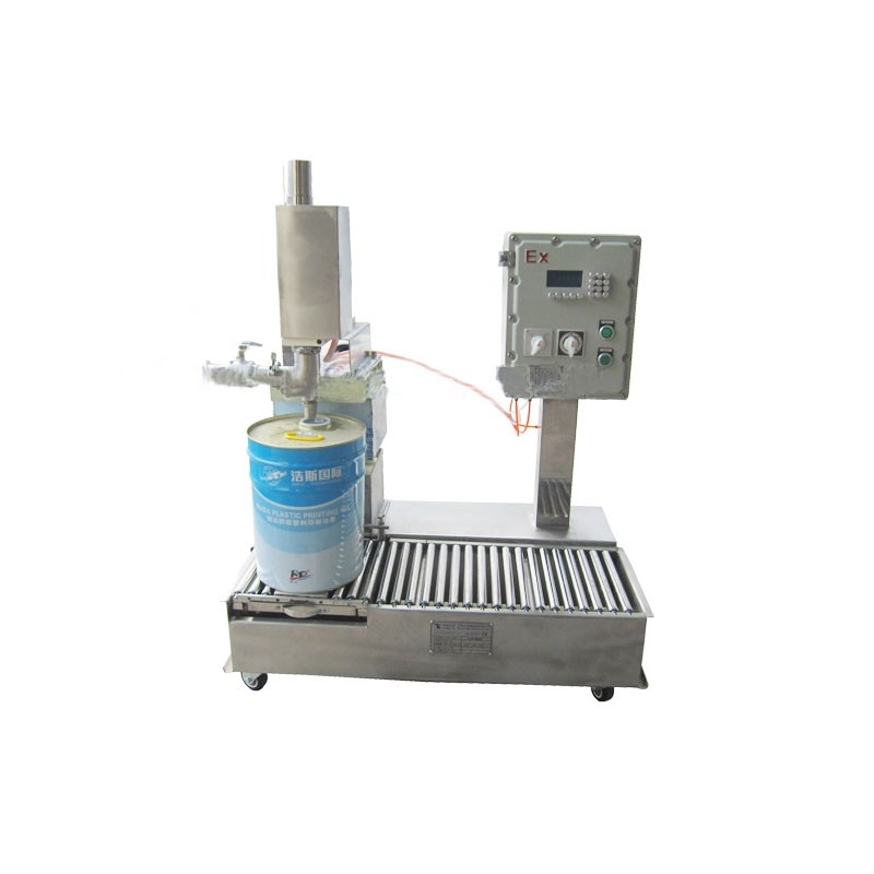 30L自動旋蓋灌裝機 25L稱重定量分裝機 自動涂料灌裝線 20公斤涂料灌裝機