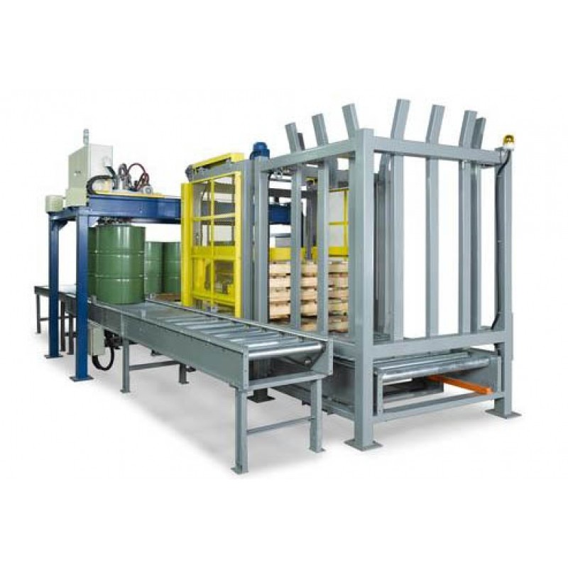 200升鐵桶碼垛，潤滑油、化工行業200L桶移載式碼垛機